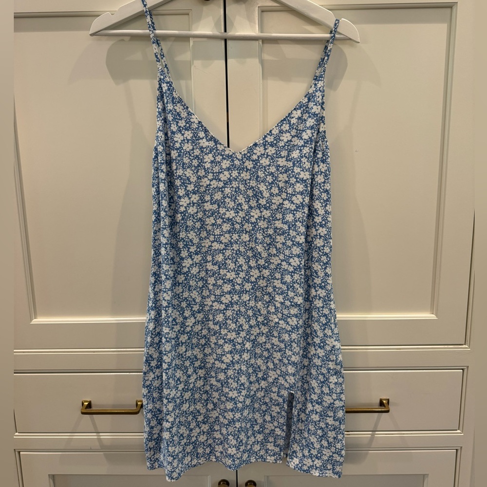 Reformation Marlowe Dress in blue floral